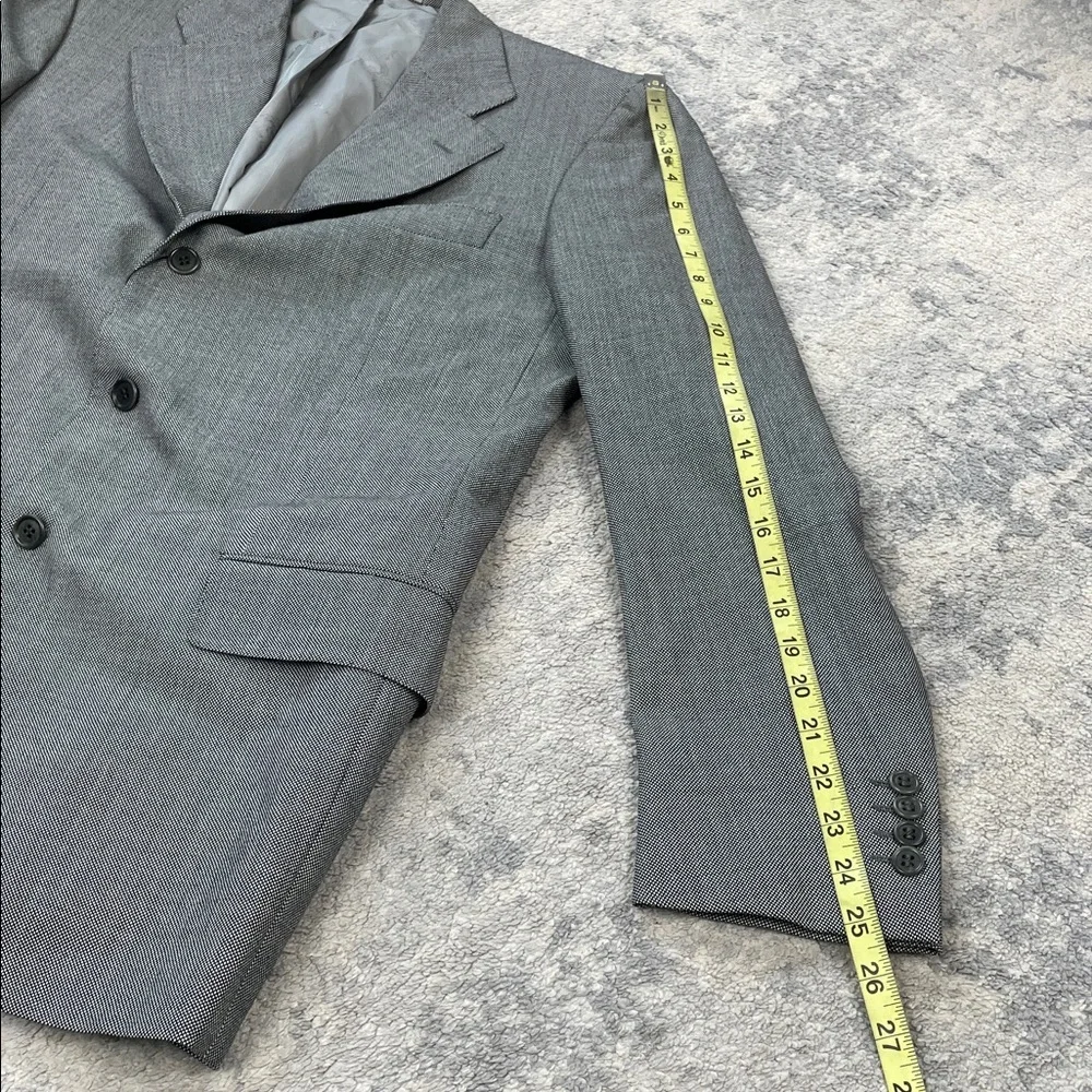 NWT Abla Italy Gray Patterned Wool Suit Blazer Pants Formal Business IT 52